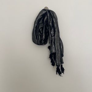 Beautiful long shimmer scarf with tassels